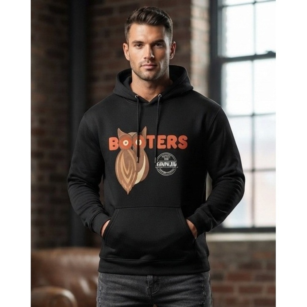 Gildan Graphic Hoodie Sweatshirt Men's Large Booters The Compound Black Cotton